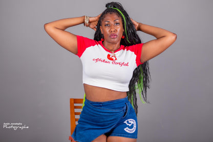 Universal Afrikan Certified Cherry Crop Top Tee